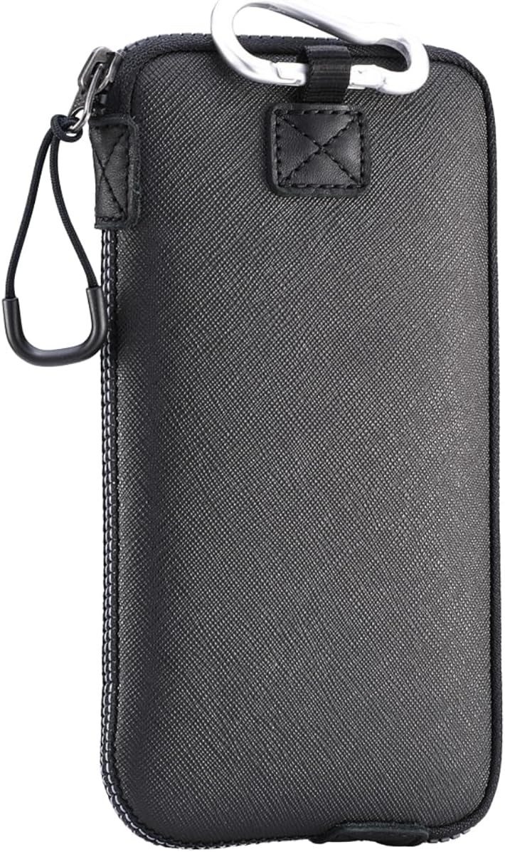 OneJoy Neoprene Phone Pouch, Lightweight Protective Cellphone Sleeve with Large Zipper Opening, Inner Pocket, Thermal Insulated, Durable Cell Phone Carrier for iPhone & Smartphones [ Black ] - Image 1