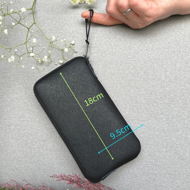 OneJoy Neoprene Phone Pouch, Lightweight Protective Cellphone Sleeve with Large Zipper Opening, Inner Pocket, Thermal Insulated, Durable Cell Phone Carrier for iPhone & Smartphones [ Black ] - Image 2