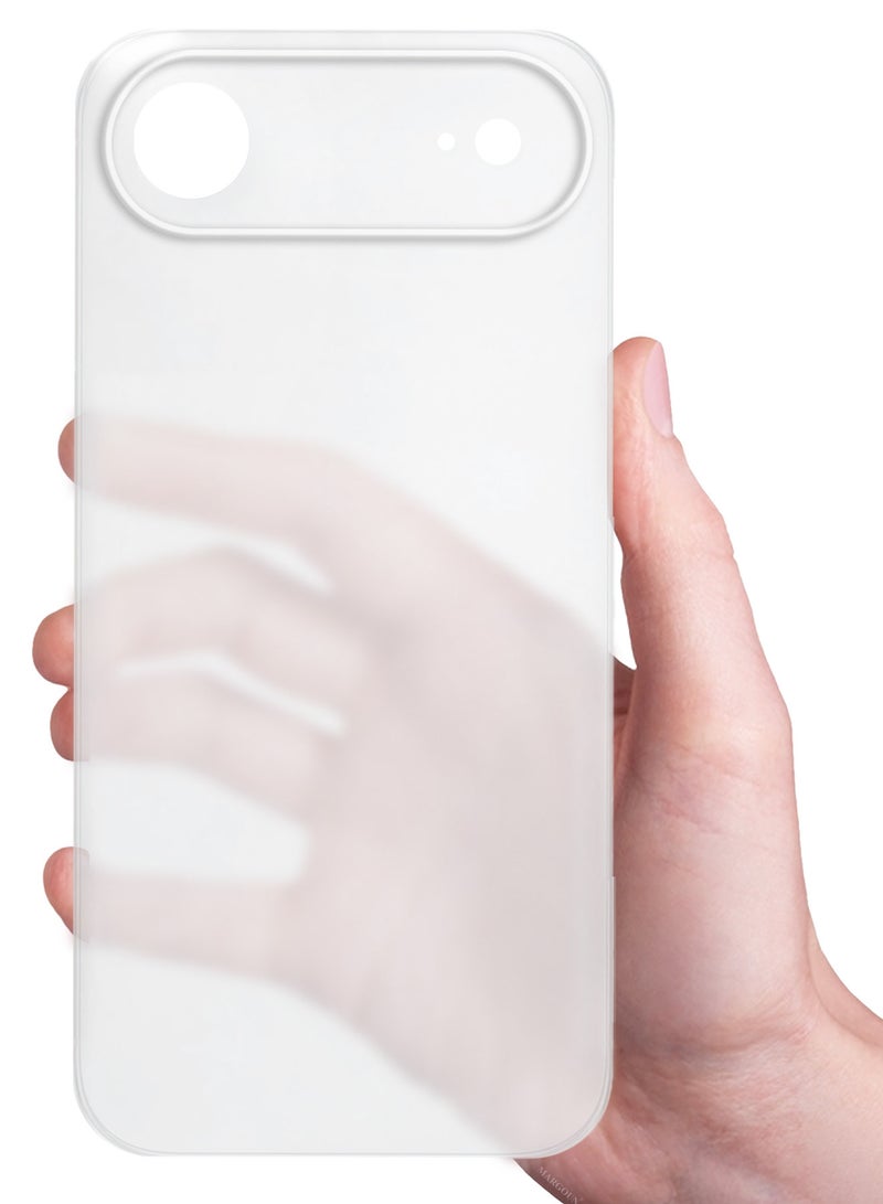 CATANES Air Skin Frosted Matte Case for iPhone 17 Air - Stylish Ultra Slim Back Cover - Frosted Clear - Image 4