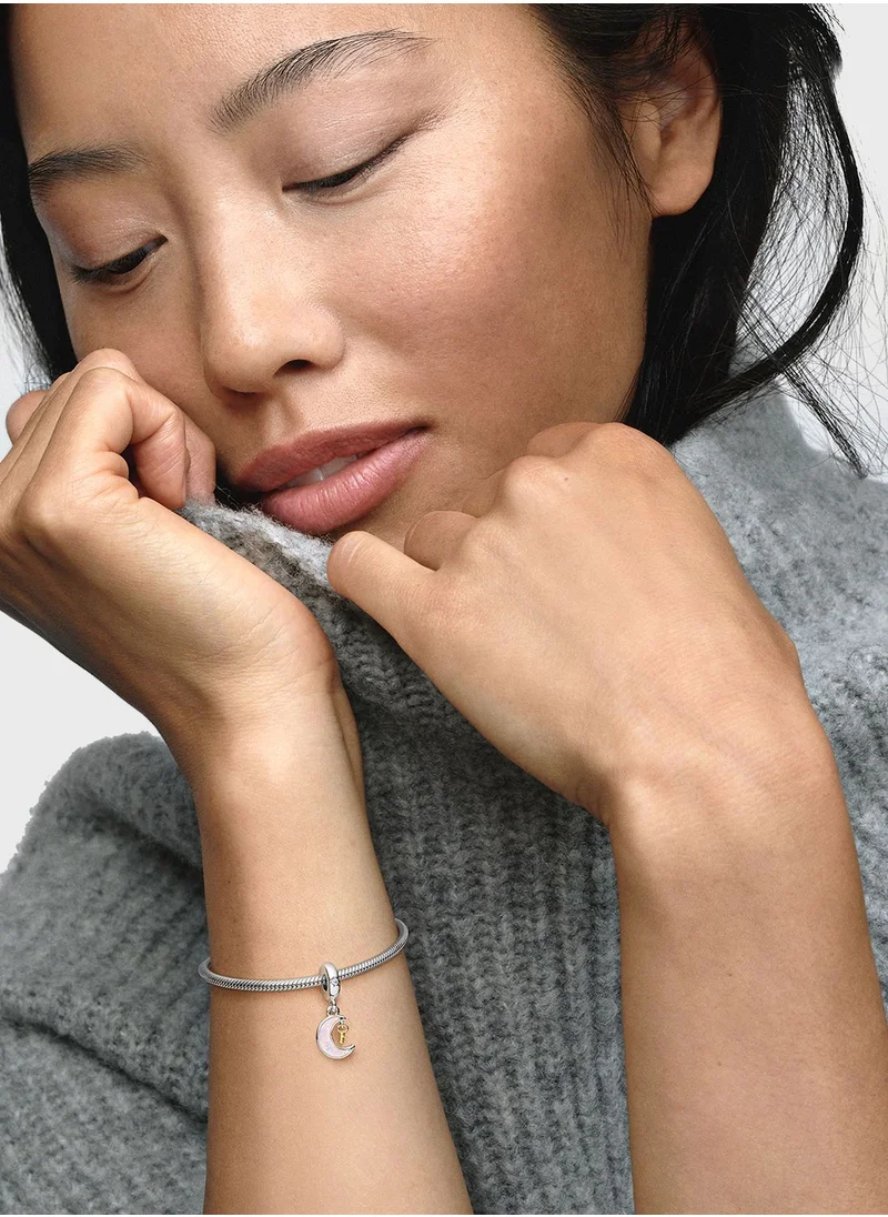 PANDORA Two-Tone Key & Moon Dangle Charm