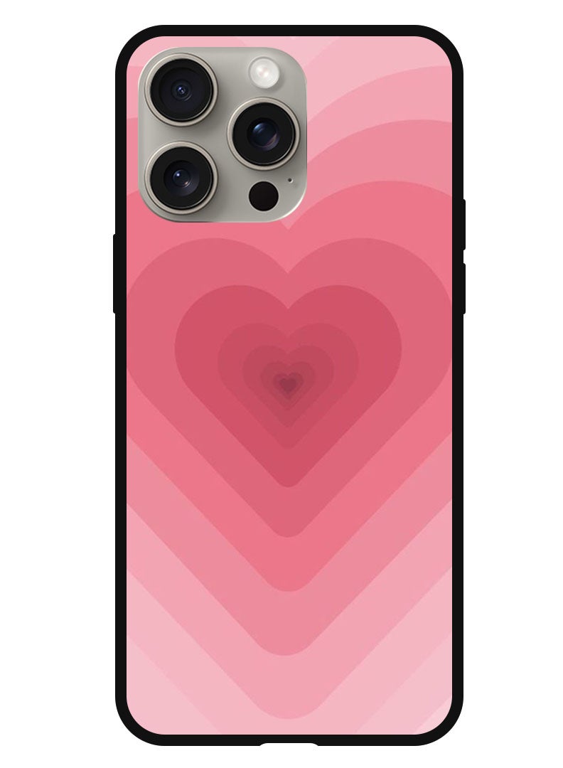 Protective Case Anti Scratch Shock Proof Bumper Cover For iPhone 15 Pro Max Pink hearts (2)
