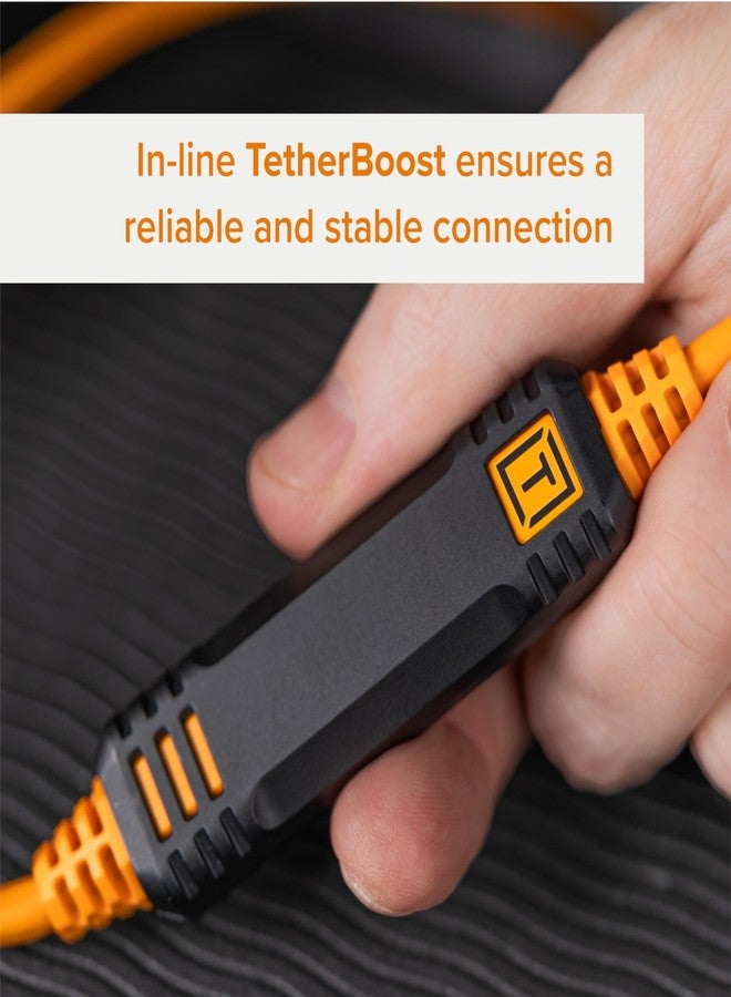 TETHER TOOLS TetherPro Optima 10Gbps Gen 2 USB-C, 15' (4.6m), Straight to Right, Non-Reflective Black - Image 5