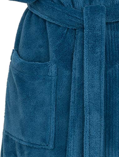 TowelSelections Womens Robe Soft Plush Bathrobe Fleece Hooded Spa Bath Robe for Women Large-X-Large Deep Water - Image 4