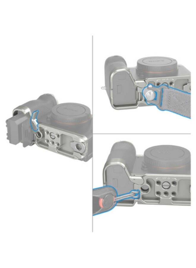 SmallRig Bottom Mount Plate for Sony Alpha 7C II / Alpha 7CR (Silver) 4439 - Image 3