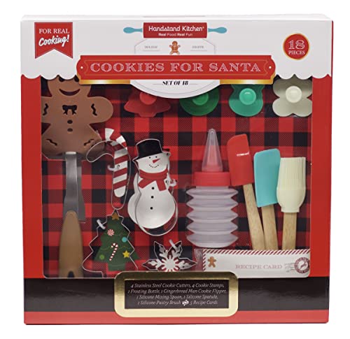 Handstand Kitchen 18Piece Cookies for Santa Real Baking Set with Recipes for Kids - Image 1