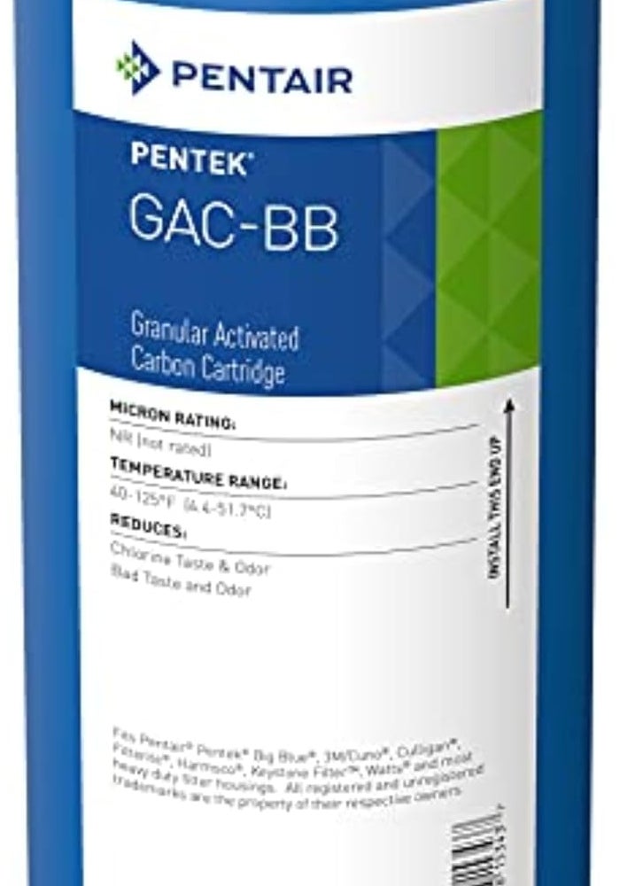 Pentek Pentair GAC-BB Big Blue Granular Activated Carbon Water Filter Cartridge, 10" x 4.5" - Image 1