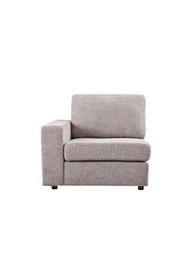 DANUBE HOME Odum 1 Seater Fabric Sofa With Left Arm Modern Design Single Seater Accent Chair Comfortable Living Room Furniture L103Xw99Xh90Cm - Brown  - Image 4