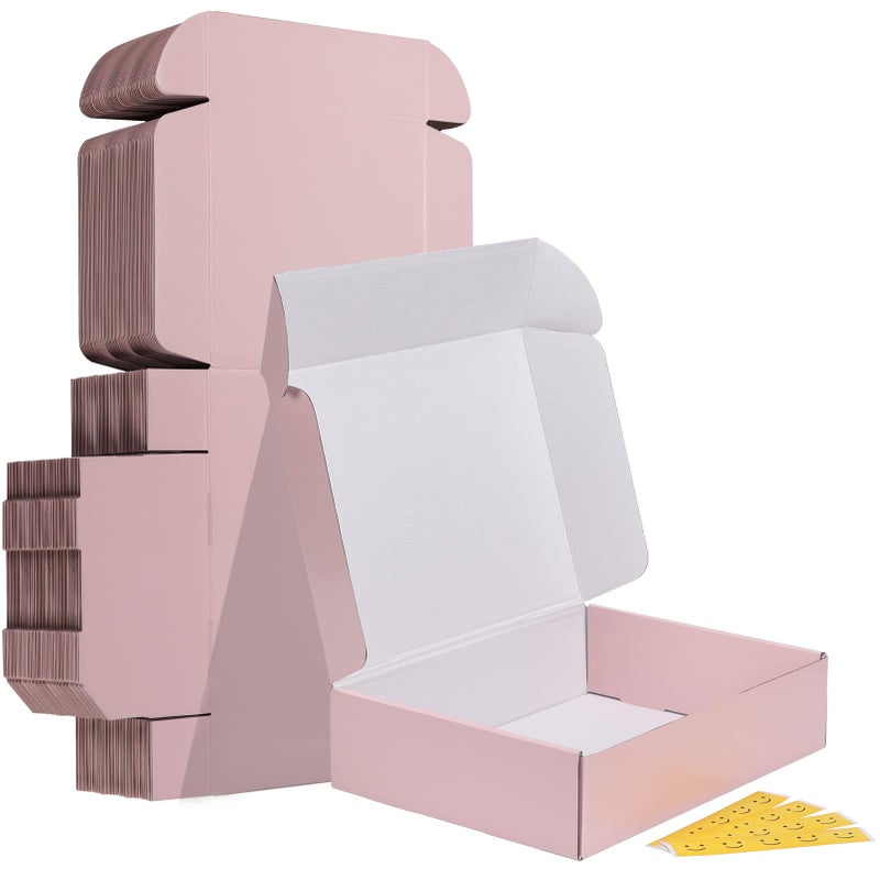 HORLIMER HORLIMER 12x9x3 inches Shipping Boxes Set of 20 Pink Medium Corrugated Cardboard Gift Mailer Box 