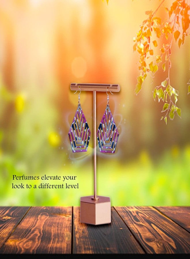 Arkit أقراط خشبية متدلية من أركيت للنساء، مجوهرات، أقراط خفيفة الوزن للفتيات (1، سايبر) - Image 4