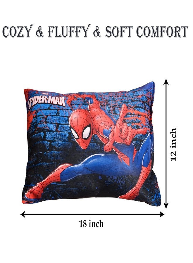 Kuber Industries Marvel Spiderman Pillow for Sleeping | Cozy & Fluffy Super Soft Pillow | 12x18 Inches - Navy Blue - Image 3