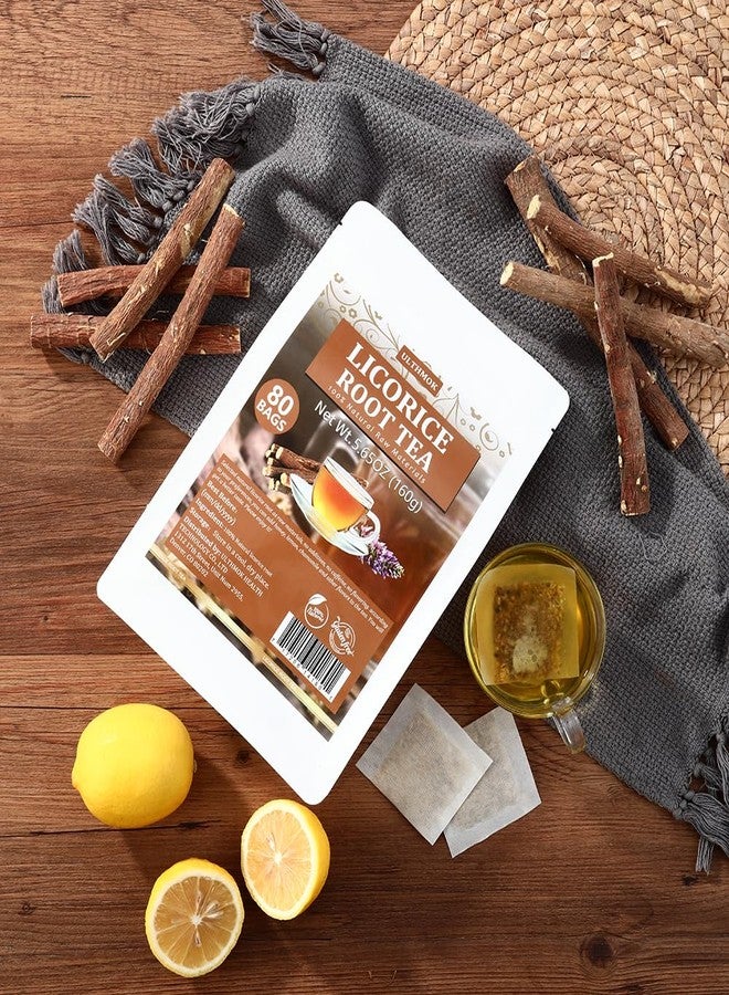 ULTHMOK Premium 80 Licorice Root Tea Bags, Made with 100% High Sweetness Wild Licorice Root, No Additives & Caffeine Free. - Image 2