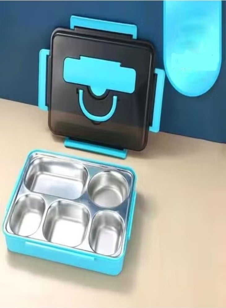 Portable Outdoor 5 Compartment Sealed Lunch Box for Children and Office Workers - Image 1