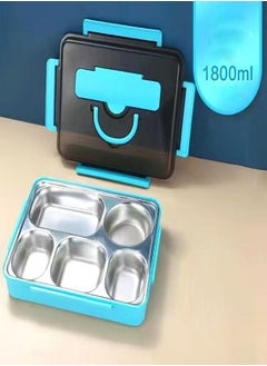 fashionhome Portable Outdoor 5 Compartment Sealed Lunch Box for Children and Office Workers  - Image 1
