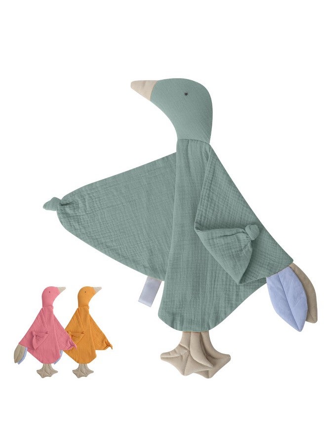 Knirose Muslin Cotton Goose Loveys Soft Breathable Newborn Security Blanket with Tags, for Baby Boy Girl, Neutral Muslin Fabric for Comfortable Sleep & Play, Ideal for Newborns, Toddlers - Image 1