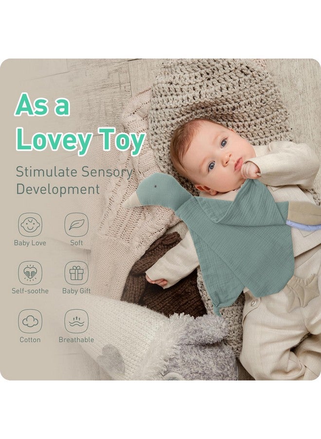 Knirose Muslin Cotton Goose Loveys Soft Breathable Newborn Security Blanket with Tags, for Baby Boy Girl, Neutral Muslin Fabric for Comfortable Sleep & Play, Ideal for Newborns, Toddlers - Image 3