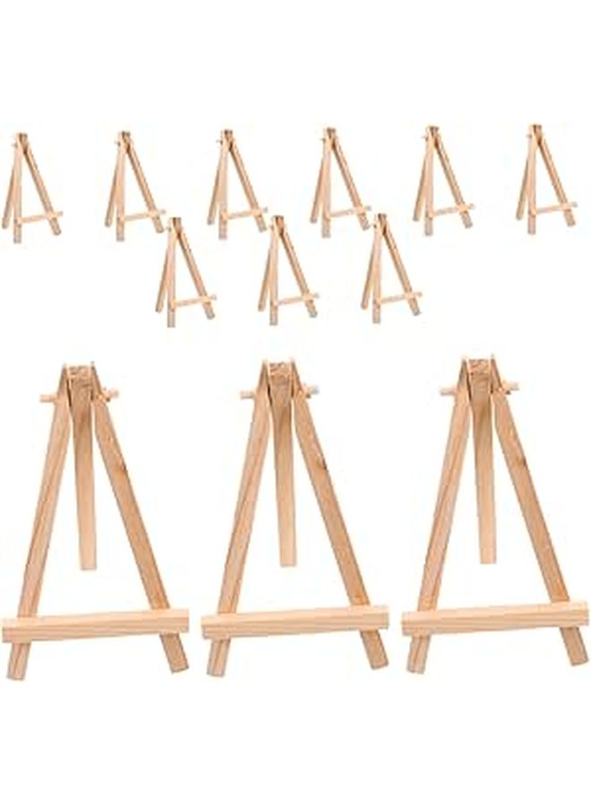 Wooden Tabletop Easel 12Pcs Mini Tripod Display Stand for Sign Space Saving Decorative Rack - Image 1