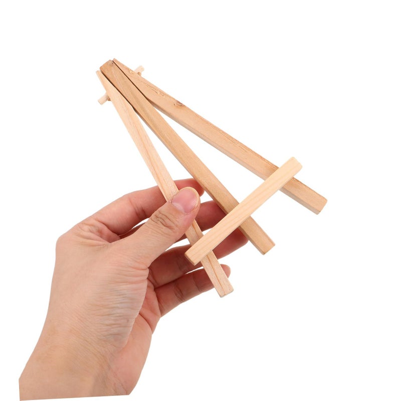 Wooden Tabletop Easel 12Pcs Mini Tripod Display Stand for Sign Space Saving Decorative Rack - Image 5
