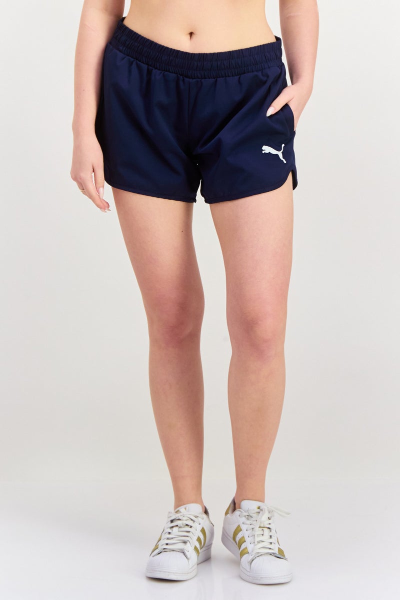 PUMA Women Sportswear Fit Training Shorts, Navy - Image 1