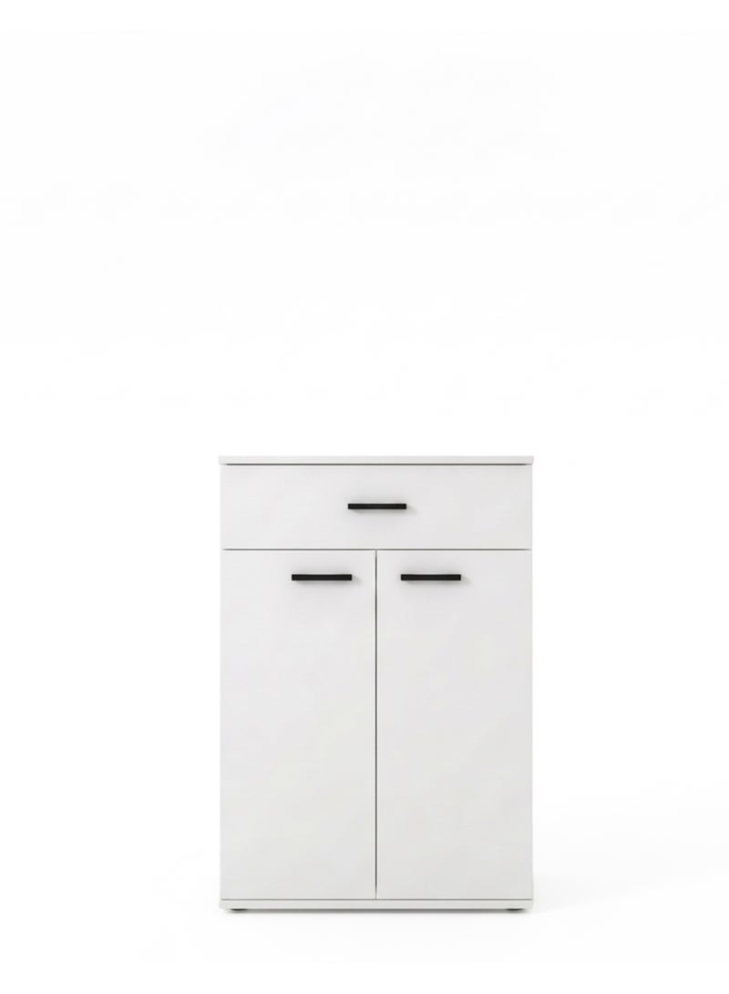 Furniture Store Modern shoe rack/shoe cabinet with a wide drawer and 5 shelves, MDF, in white, high-quality finish, from Furniture Store. - Image 2