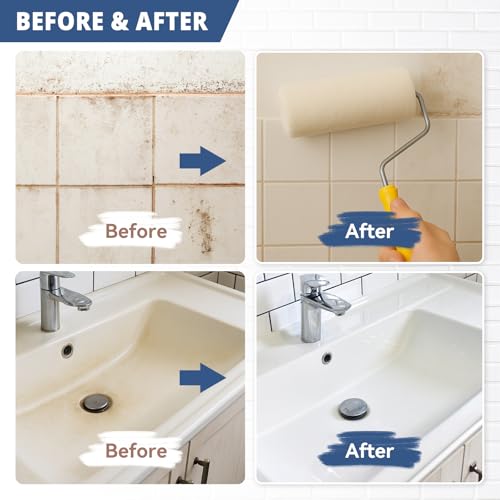DWIL Tub Paint, Tub and Tile Refinishing Kit with Tools, White Bathtub Paint Water Based &Low Odor, Easy to Use for Sink Bathroom Shower, Semi-Gloss White, 25-30sq.ft - Image 3