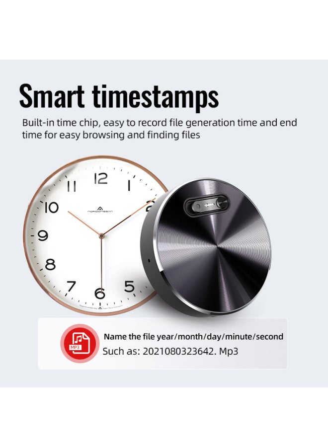 قلم تسجيل Q37 مسجل صوت عالي الدقة لتقليل الضوضاء، سجل اجتماعات الطلاب، مسجل محمول - اللون: النسخة الصينية - أسود - السعة: 32 جيجا بايت-TYPE-C - Image 4