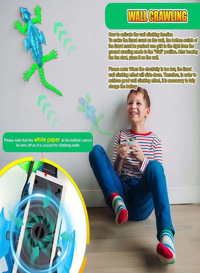 TWFRIC Wall Climbing Gecko Lizard: The Rechargeable Remote Control Car Toy - Exciting RC Crawlers for Kids Ages 6 & Up! Unlock Endless Fun! Perfect for Halloween, Christmas & Birthday Gifts! (Blue) - Image 3