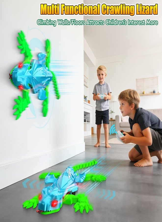 TWFRIC Wall Climbing Gecko Lizard: The Rechargeable Remote Control Car Toy - Exciting RC Crawlers for Kids Ages 6 & Up! Unlock Endless Fun! Perfect for Halloween, Christmas & Birthday Gifts! (Blue) - Image 2