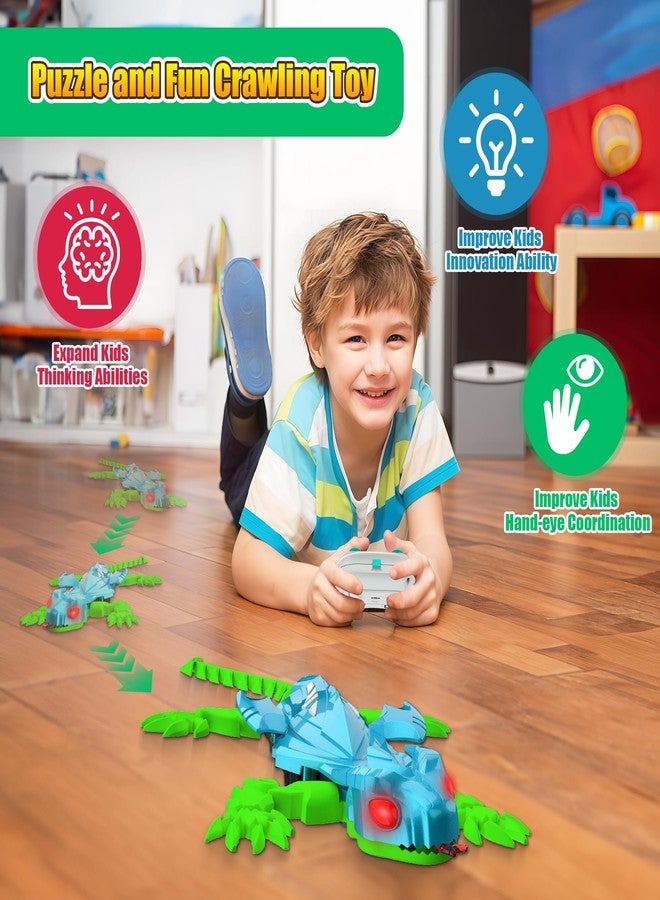 TWFRIC Wall Climbing Gecko Lizard: The Rechargeable Remote Control Car Toy - Exciting RC Crawlers for Kids Ages 6 & Up! Unlock Endless Fun! Perfect for Halloween, Christmas & Birthday Gifts! (Blue) - Image 5