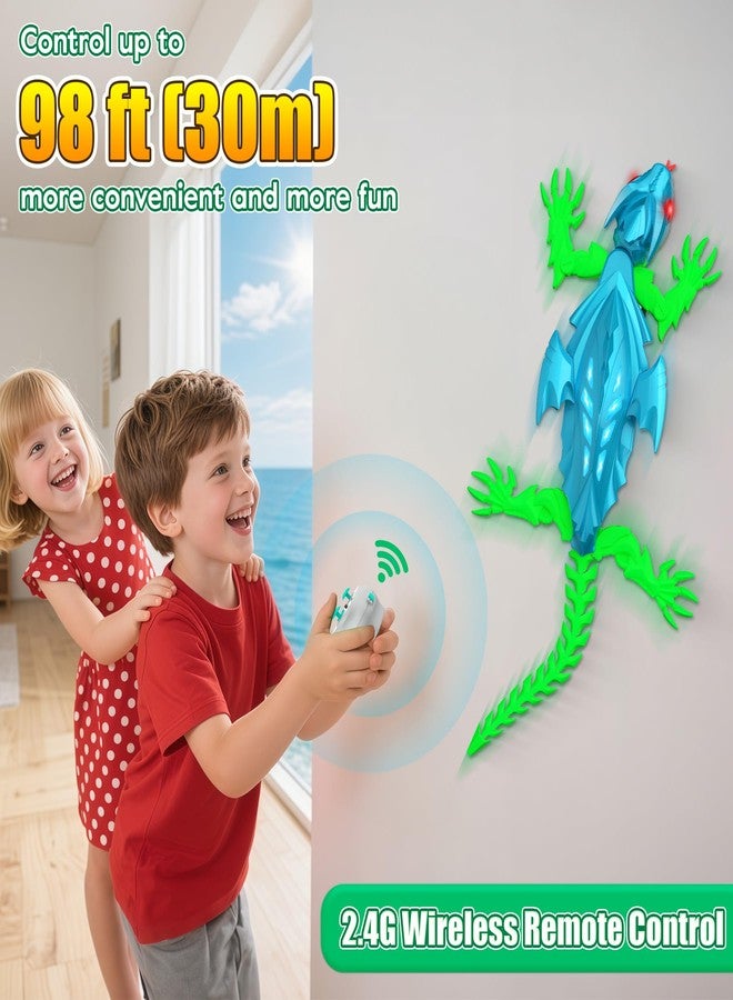 TWFRIC Wall Climbing Gecko Lizard: The Rechargeable Remote Control Car Toy - Exciting RC Crawlers for Kids Ages 6 & Up! Unlock Endless Fun! Perfect for Halloween, Christmas & Birthday Gifts! (Blue) - Image 4