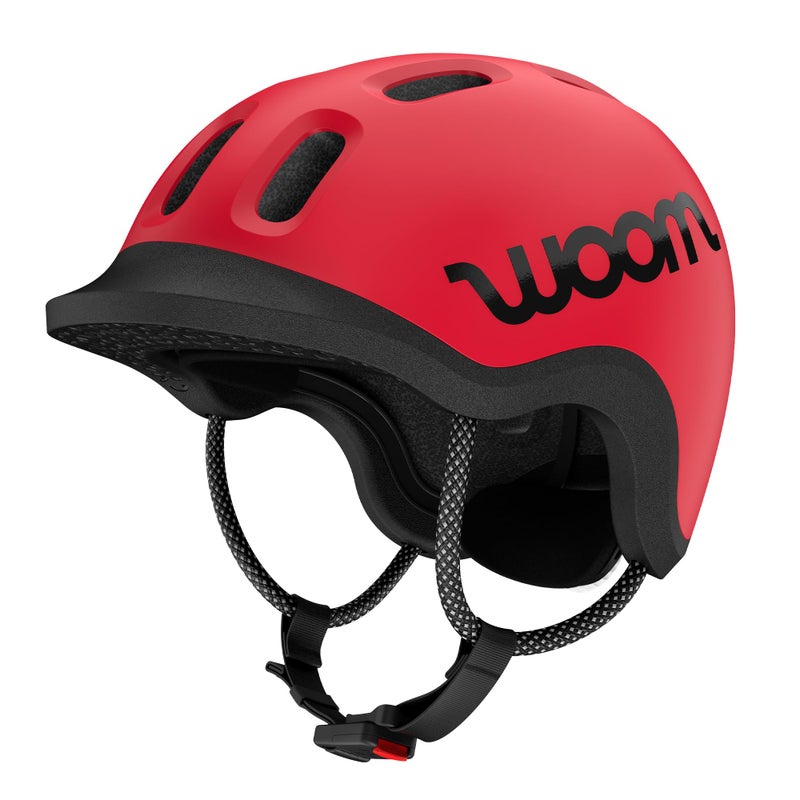 woom Ready Kids' Helmet, Adjustable Pinch-Free Children's Helmet with Reflective Details for Bicycle Riding, Roller Skating & Scooting, for Boys & Girls (Ages 1-14) - Red - Small - Image 1