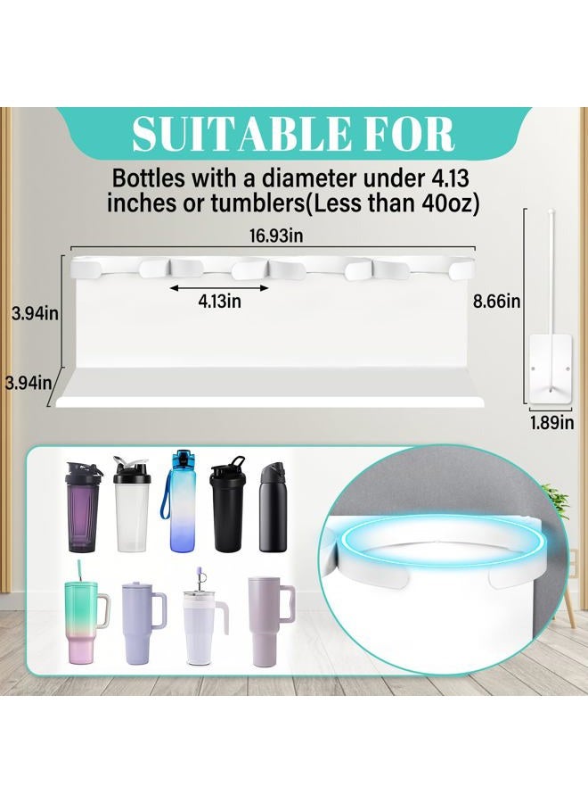 Linidcoud 2Pcs Magnetic Water Bottle Organizer for Stanley 30 40 oz Tumbler and Lid Magnetic Cup Holder Heavy Duty Tumbler Storage Organizer Drink Accessories Kitchen Cup Storage Rack for Fridge Cabinets Gifts - Image 5