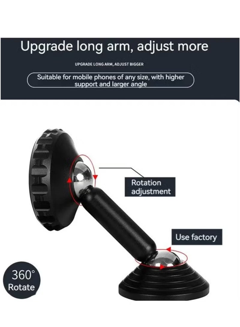 ELTRAZONE Magnetic Phone Mount for Car and Home – Strong Double Ball Instrument Panel Holder (Black) - Image 4