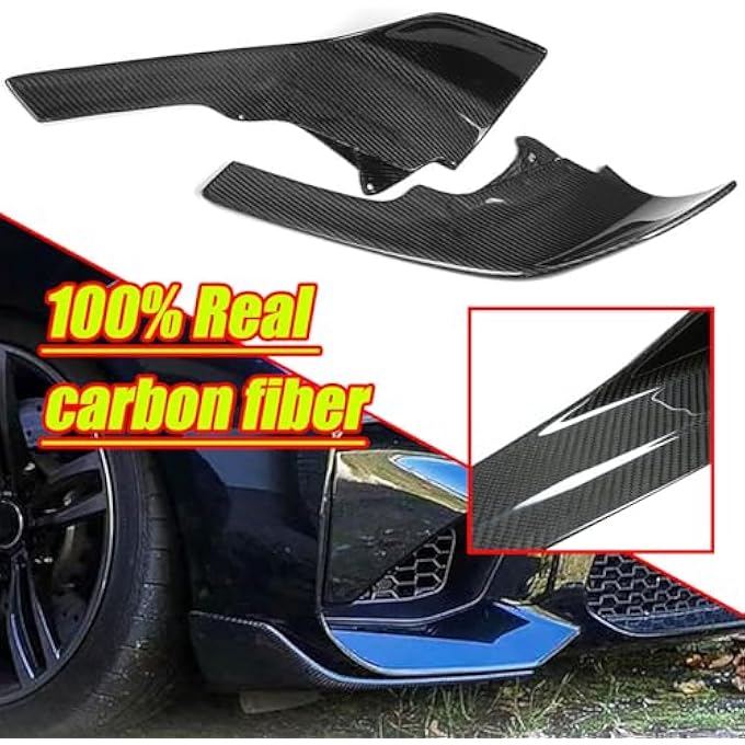 FINMOKAL Real Carbon Front Bumper Splitters Lip Winglet Compatible with BMW 2 Series F87 M2 Coupe 2016-2020 - Image 2