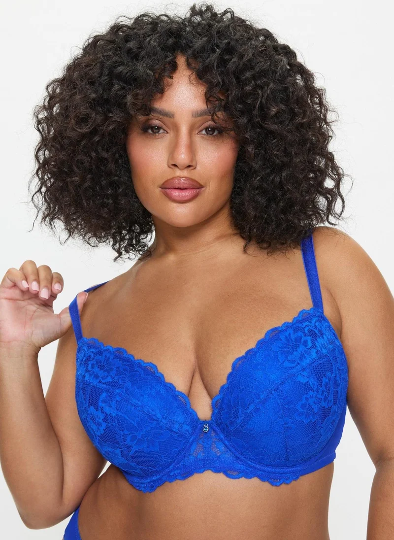 Ann Summers Ann Summers Sexy Lace Planet Padded Plunge Bright Blue