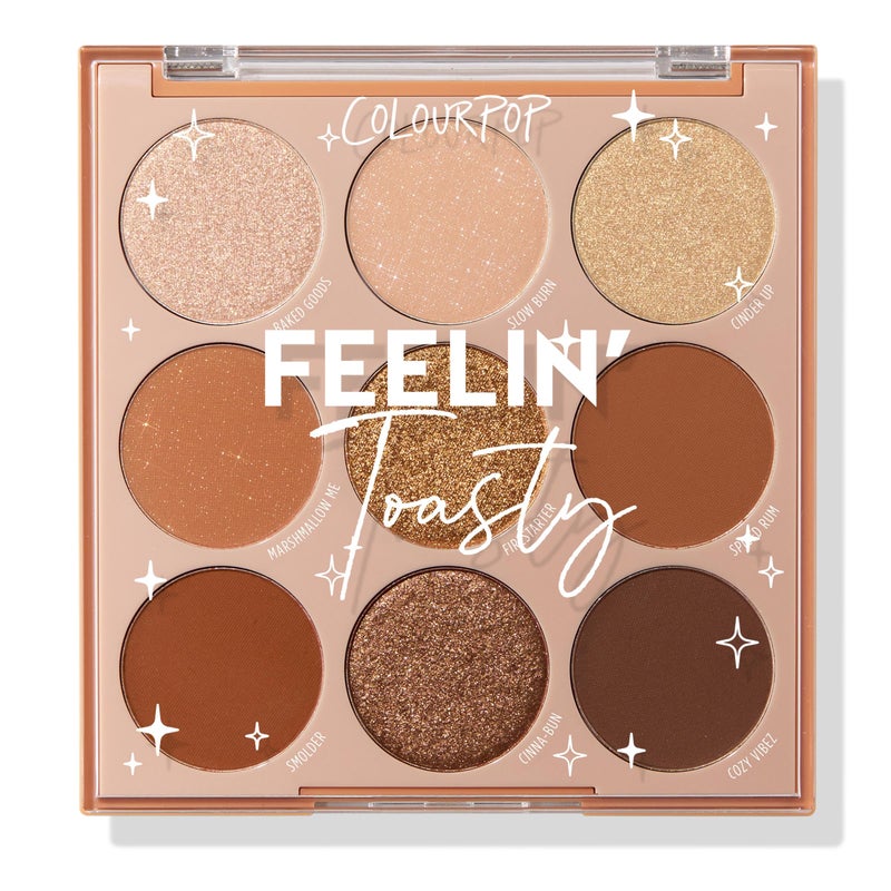 ColourPop Eyeshadow Palette - Eye Makeup Palette with Matte, Metallic, Matte Sparkle & Glitter Finishes - High-Pigment Eye Makeup with a Long-Wearing Formula - Feelin' Toasty (0.3 oz) - Image 1