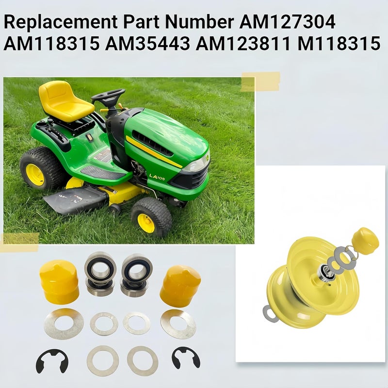 DEEG Replacement for John Deere Lawn Mower Front Wheel Bearing Kit LA100 L105 LA115 LA125 LA130 LA135 LA140 LA145 LA150 LA155 LA165 LA175 x300 d120 D140 D130 D110 D170 L110 L120 L130 L135 - Image 4