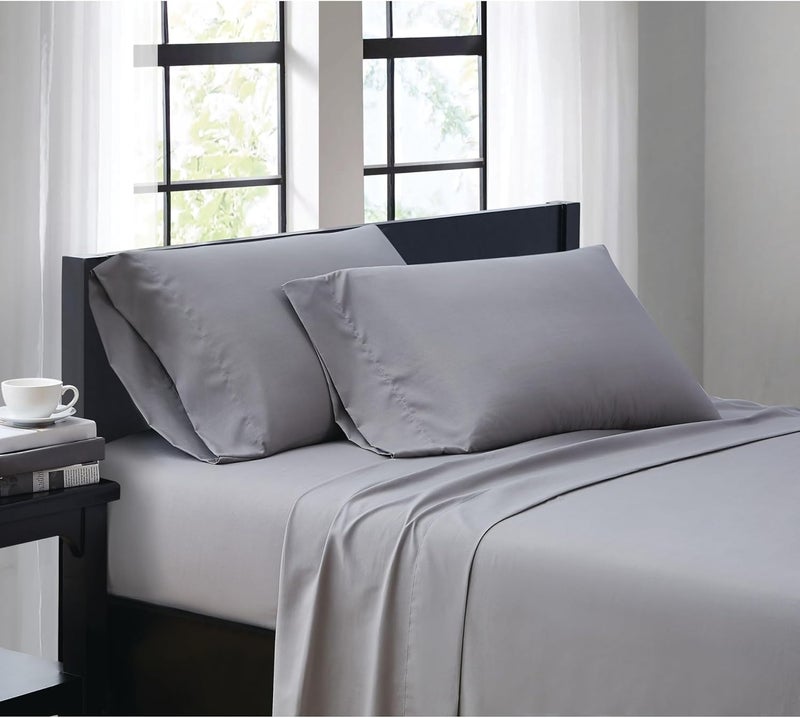 TRULY SOFT Everyday Sheet Set Grey Polyester 3-Piece Twin XL Sheet Set, Solid Color Themed, Adult Bedding, Oeko-TEX Certified - Image 1