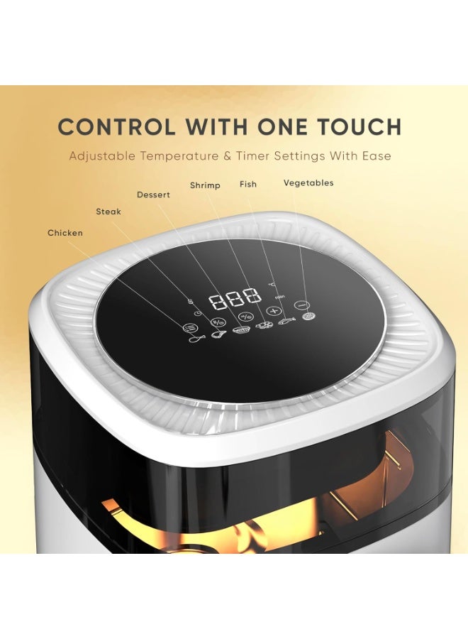 Roko3D 6 Cooking Programs 6L Big Capacity | Fry, Bake, Heat With One Touch LED Panel, Timer & Temperature Settings, Dishwasher Safe Basket - Image 3