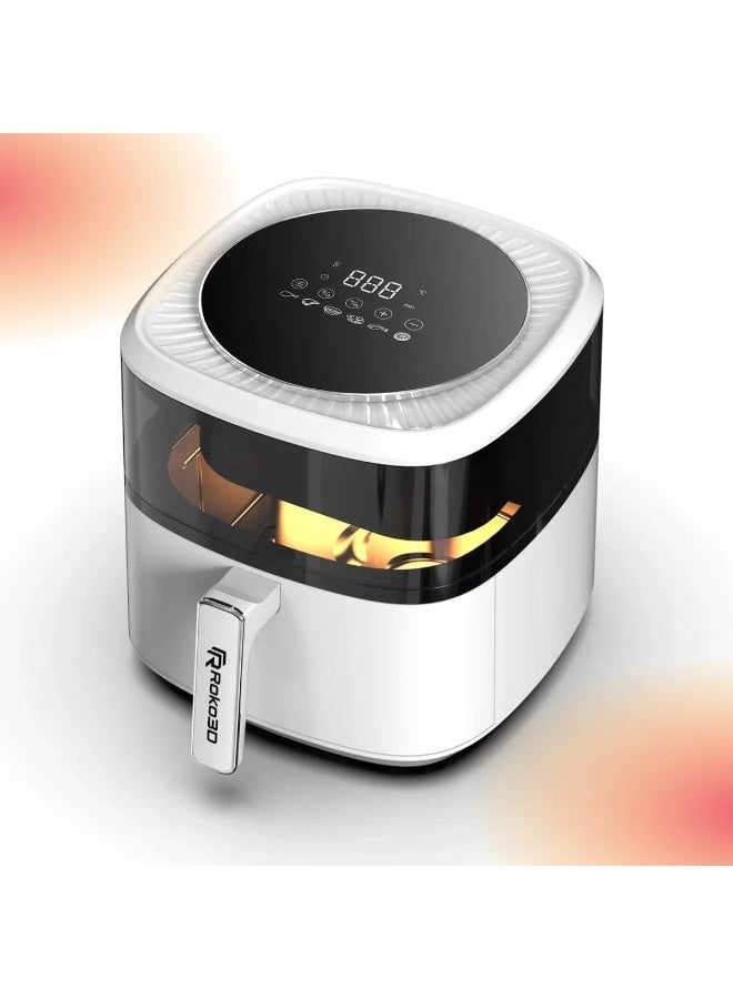 Roko3D 6 Cooking Programs 6L Big Capacity | Fry, Bake, Heat With One Touch LED Panel, Timer & Temperature Settings, Dishwasher Safe Basket - Image 1