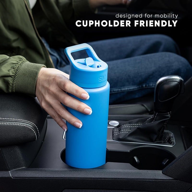 Water Bottle with Straw Lid Vacuum Insulated Stainless Steel Metal Thermos Bottles | Reusable Leak Proof BPA-Free Flask for Gym, Travel, Sports | Summit Collection | 22oz, Lavender Mist - Image 4