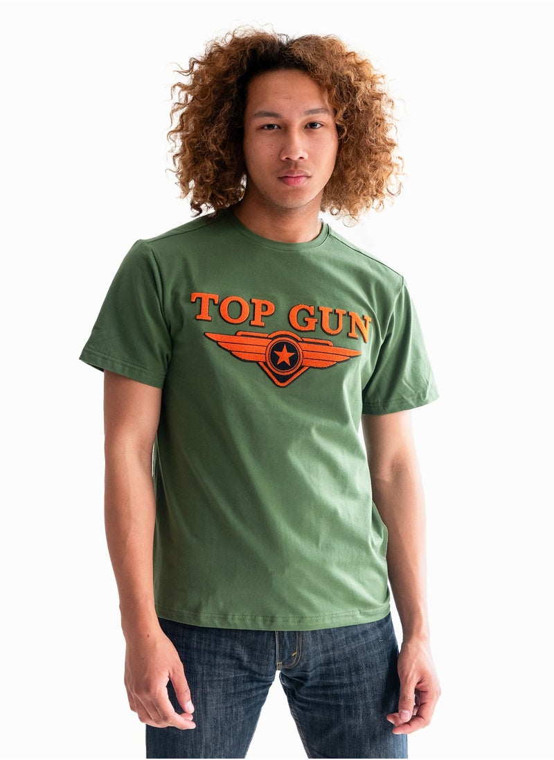 تي شيرت بشعار TOP GUN® مطرز - زيتوني ti shirt bishiear TOP GUN(R) mutaraz - zaytuni - pzsku/Z819526CD4D14D726CD3DZ/45/_/1737625744/319464a5-de8a-4b4f-97e1-140e08c1d9bf