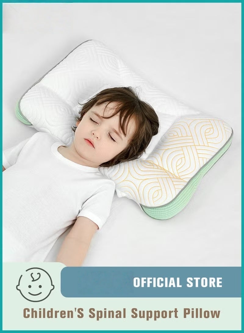 HOOKOR Toddler Pillow for Sleeping, Kids Pillows with Ergonomic Spine-Protective Design, Ultra Supportive Memory Foam Material, for Babies, Infants, Toddlers, Children, Especially for child aged 6 to 12 - Image 1