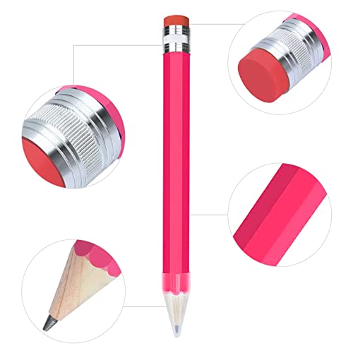 BUSHIBU Giant Pencils for Prop/Gifts/Decor - 14 Inch Jumbo Wooden Big Novelty Pencil with Cap for Schools and Homes (Pink) - Image 3