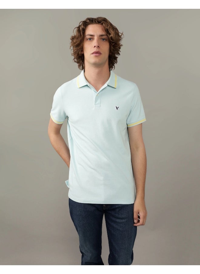 American Eagle AE Tipped Flex Pique Polo Shirt  - Image 1