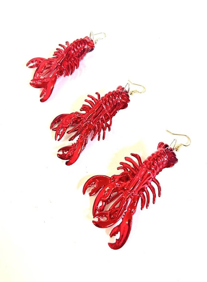 GZYSSL 12 Pcs Mardi Gras Red Carwfish Earring Pendant Decoration Mini Beach Lobster Pendant Earrings Gift - Image 2