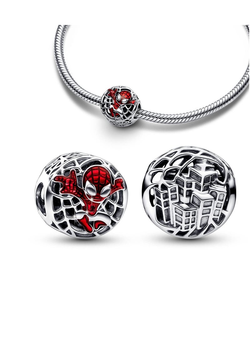 SYOSI 925 Sterling Silver Charms Mouse Robot Key Beads with Spider Man and Camera for European Bracelets DIY Jewelry Set Baby Yoda Charm Dangle Pendants Cartoon Jewelry Gift for Women Girls - Image 3
