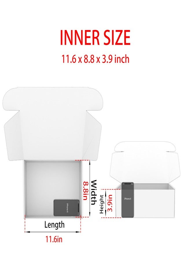Lmuze Black Shipping Boxes for Small Business Pack of 20-12x9x4 inches Cardboard Corrugated Mailer Boxes for Shipping Packaging Craft Gifts Giving Products - Image 2