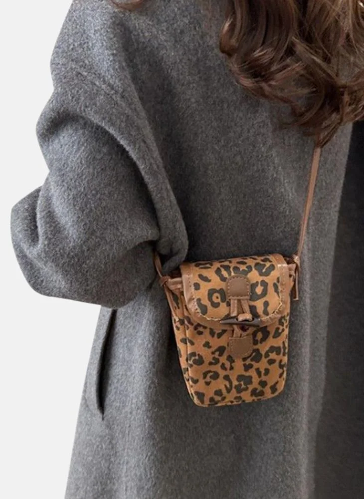 YUNIQEE Brown Animal Print Lifestyle Sling Bag