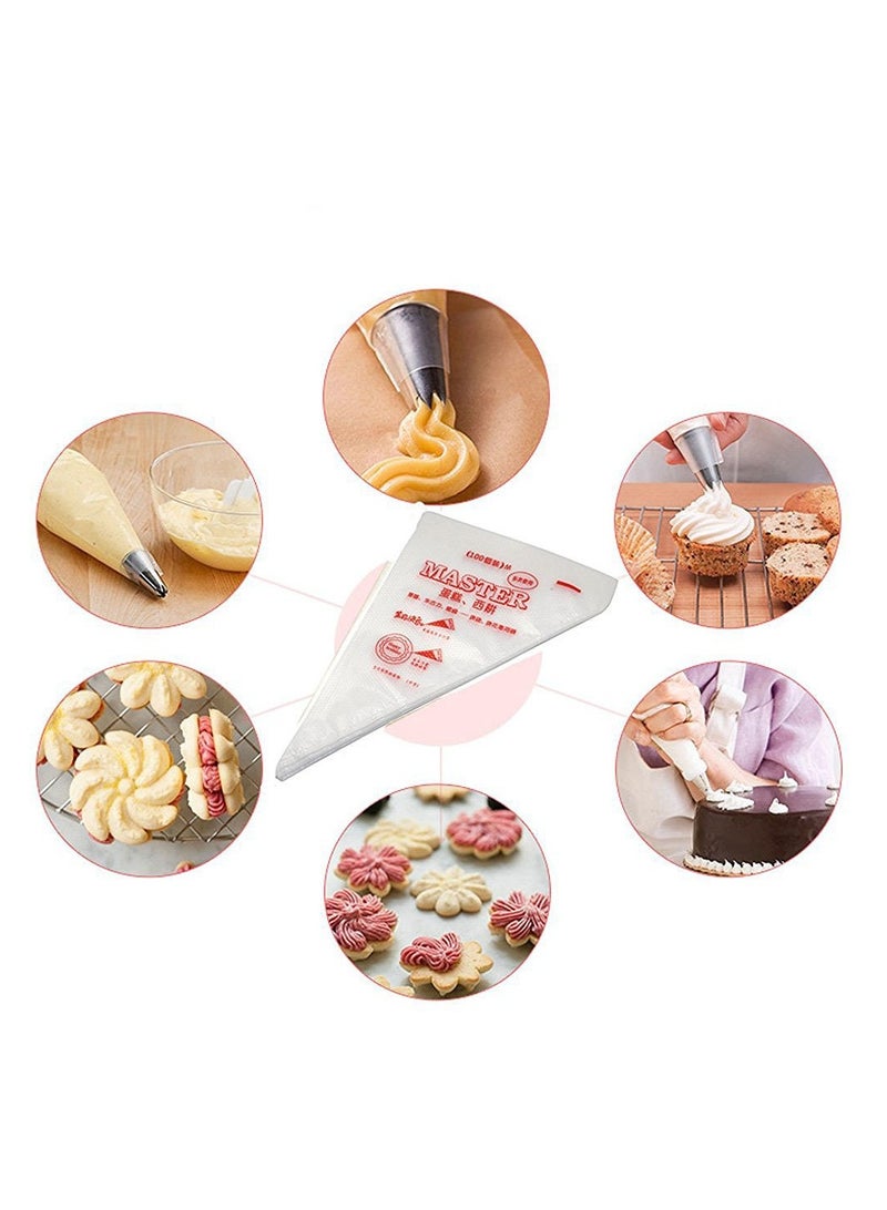 100pcs Thickened Disposable Piping Bags, Cake Cream Pastry Bag, Dessert Biscuit Piping Bag, Household Baking Tool, Cake Decorating Tools 29cm*18cm - Image 3