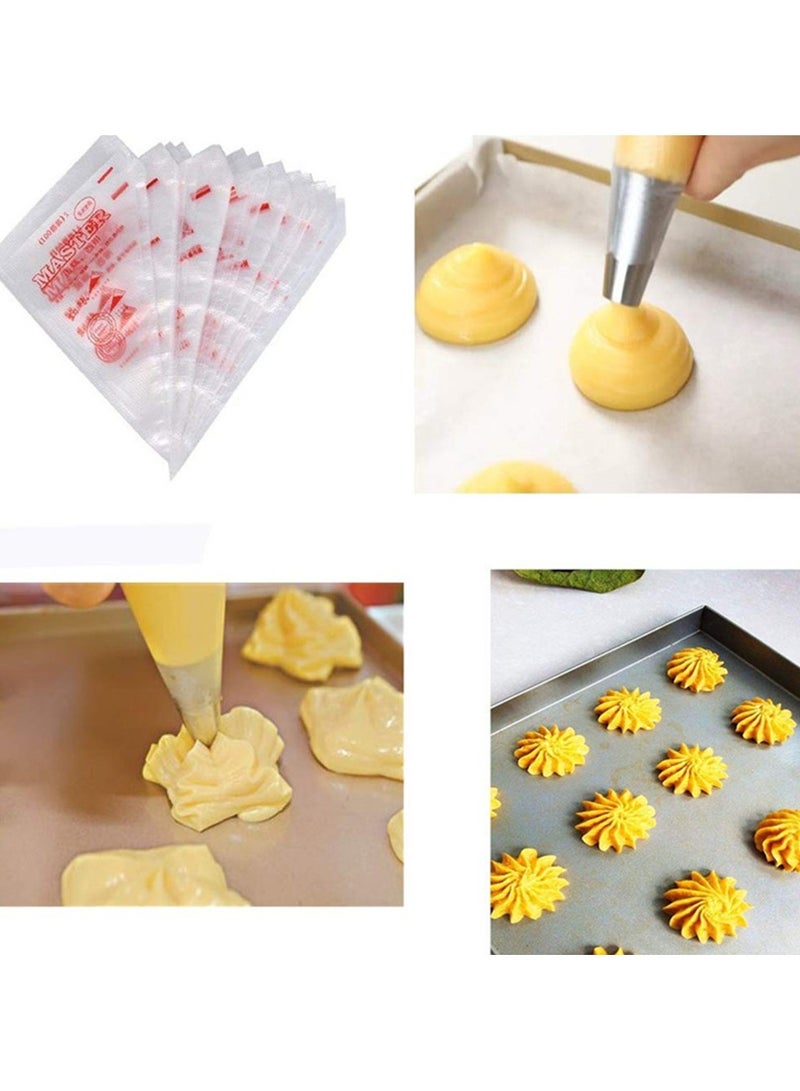 100pcs Thickened Disposable Piping Bags, Cake Cream Pastry Bag, Dessert Biscuit Piping Bag, Household Baking Tool, Cake Decorating Tools 29cm*18cm - Image 5